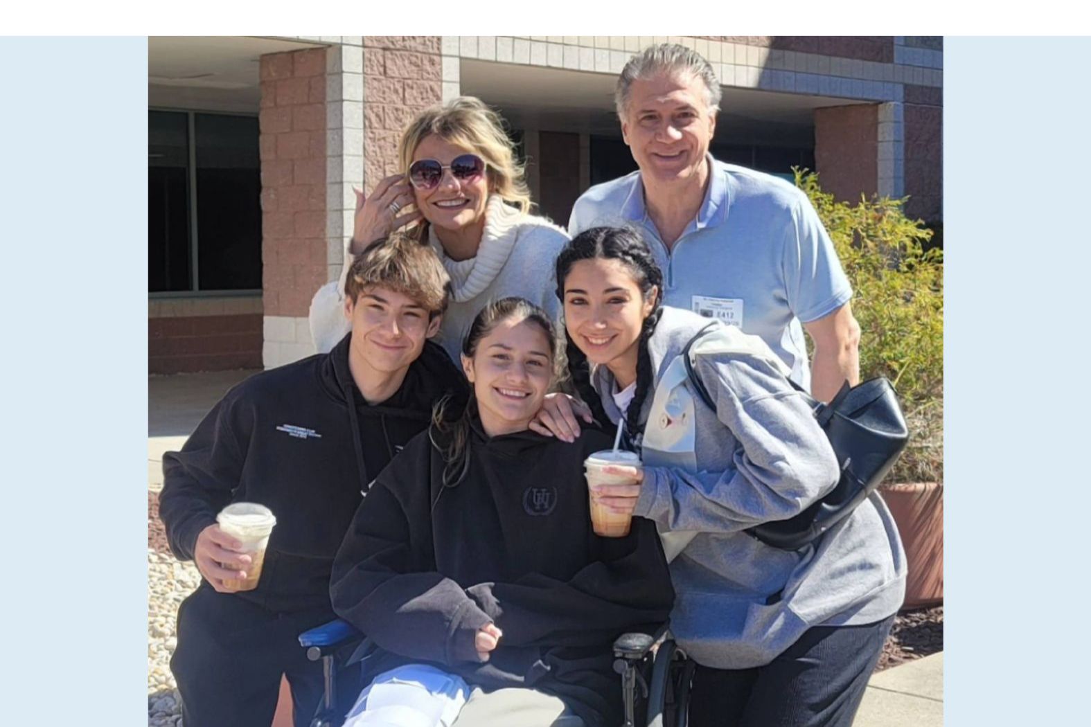 Melaina Gargano with her siblings and parents in a photo her mom posted on Facebook.